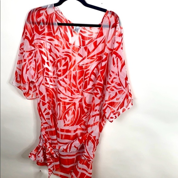 Coral Tropical Tunic - Picture 1 of 5